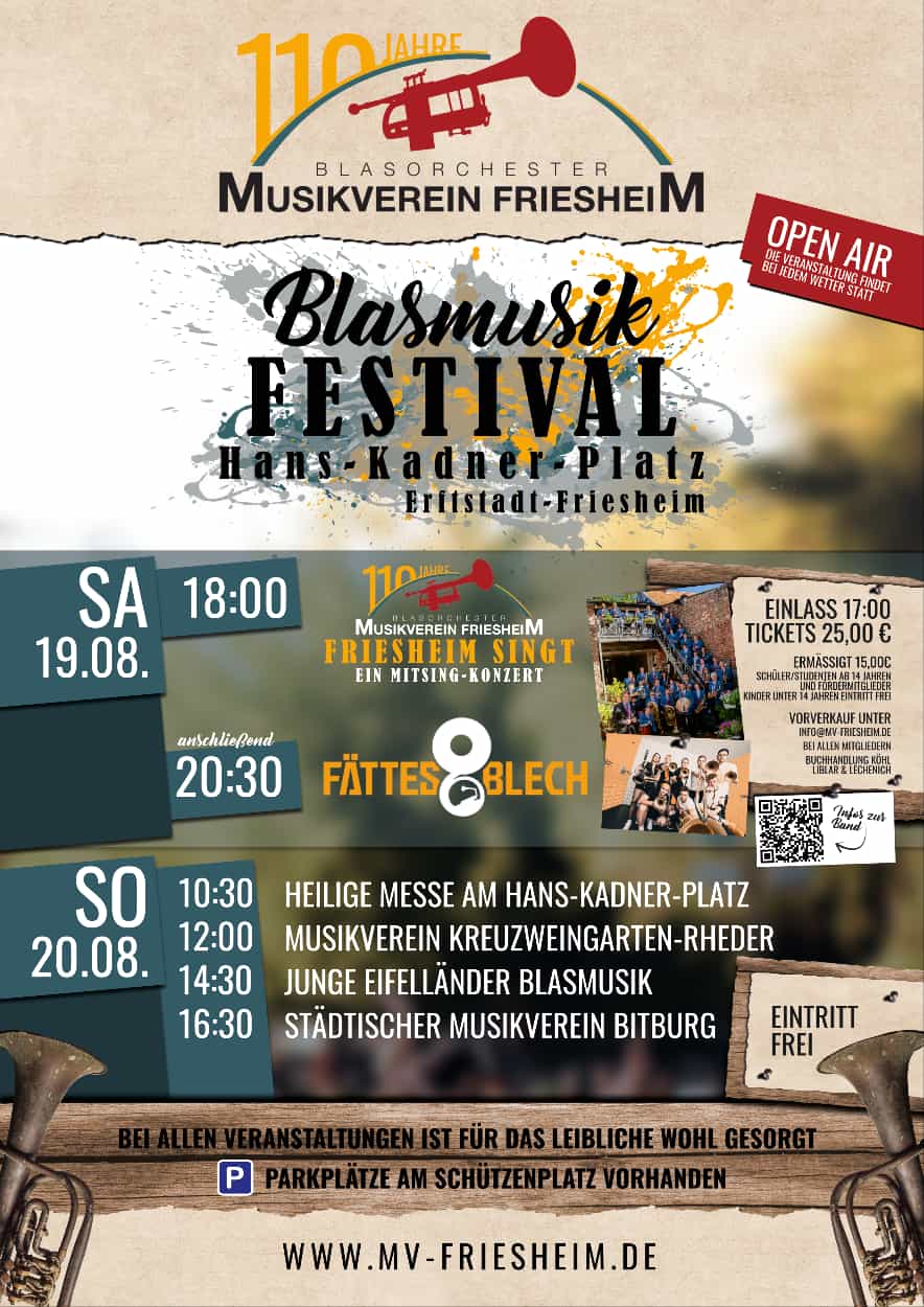 Blasmusik Festival – 110 Jahre Musikverein Friesheim